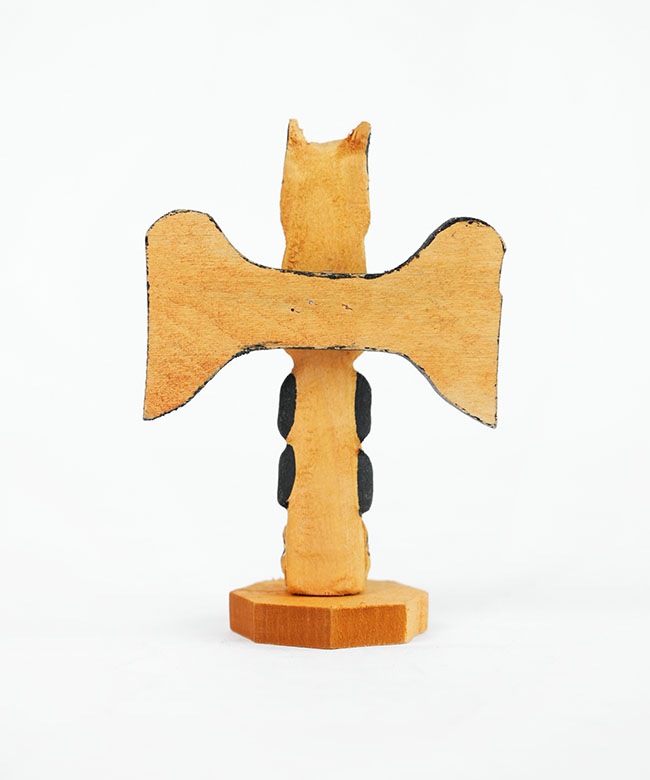 2078]amabro(アマブロ) WOODEN CARVING TOTEM POLE タイプA