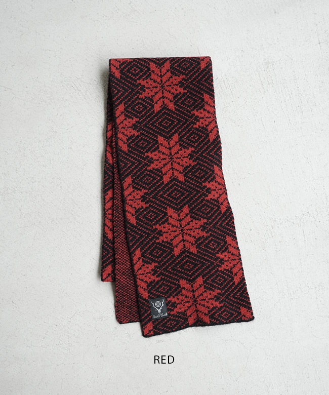 south2west8サウス2 ペイズリー柄マフラー ストール RW669]South2West8(サウスツーウエストエイト) Knit Scarf