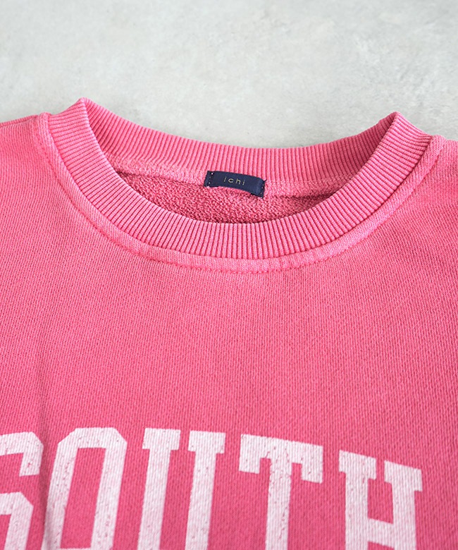 SALE 20%OFF】[250461]ICHI(イチ) 裏毛ピグメントプルオーバー