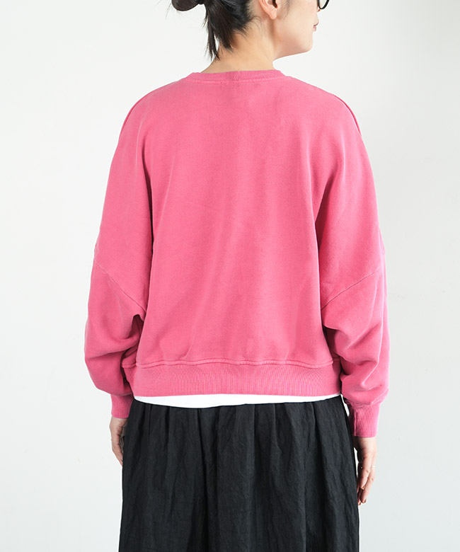 SALE 20%OFF】ICHI(イチ) 裏毛ピグメントプルオーバー トップス