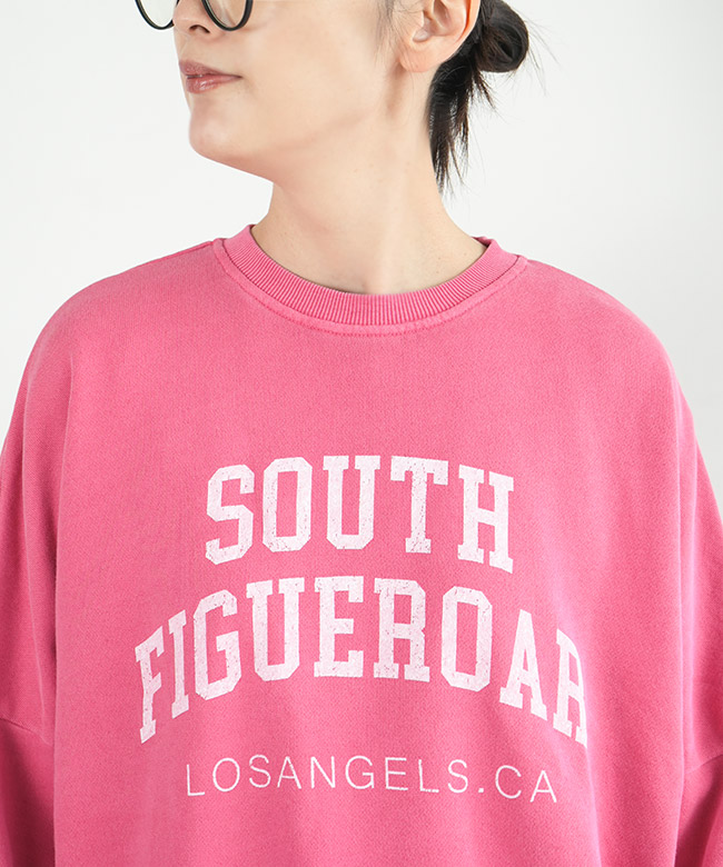 SALE 20%OFF】ICHI(イチ) 裏毛ピグメントプルオーバー トップス
