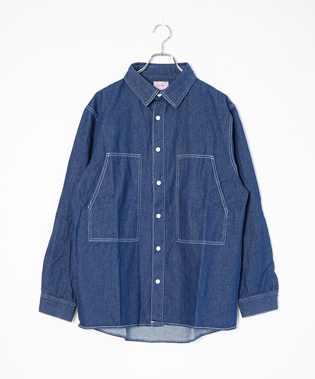 102615350]BIG MIKE(ビッグマイク) Denim Utility Long Sleeve Shirt