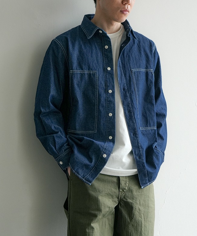 SALE 30%OFF】BIG MIKE(ビッグマイク) Denim Utility Long Sleeve