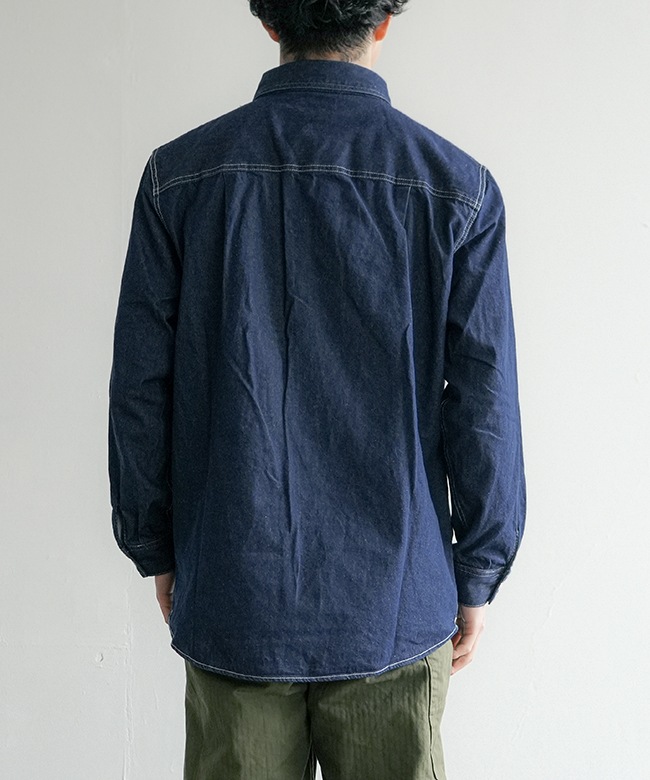 102615350]BIG MIKE(ビッグマイク) Denim Utility Long Sleeve Shirt