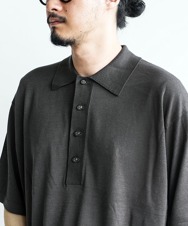 藤嶌 クレプスキュール ニットポロ crepuscule (クレプスキュール) -丁度良いニットポロとはこの事