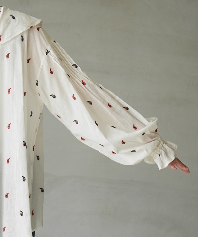 THE SHINZONE(ザ シンゾーン) PAISLEY EMBROIDERED BLOUSE ペイズリー