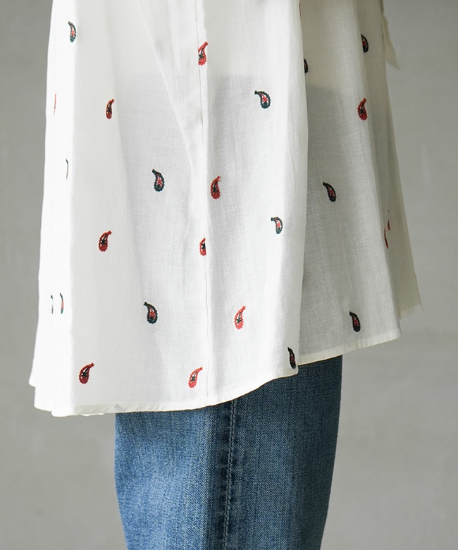 THE SHINZONE(ザ シンゾーン) PAISLEY EMBROIDERED BLOUSE ペイズリー