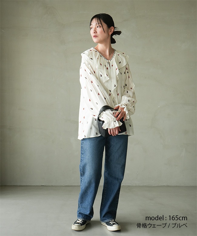 THE SHINZONE(ザ シンゾーン) PAISLEY EMBROIDERED BLOUSE ペイズリー