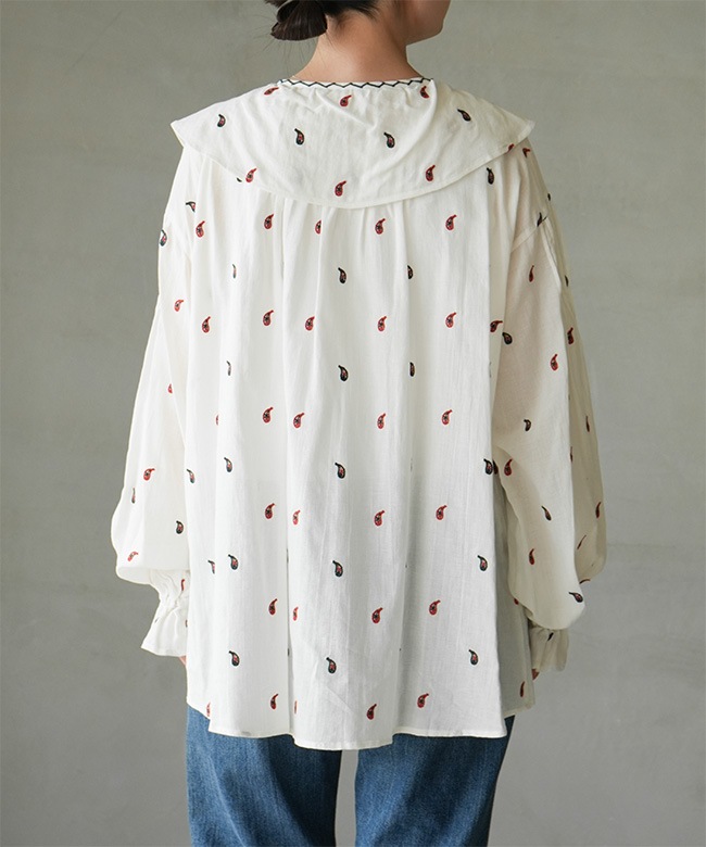 THE SHINZONE(ザ シンゾーン) PAISLEY EMBROIDERED BLOUSE ペイズリー