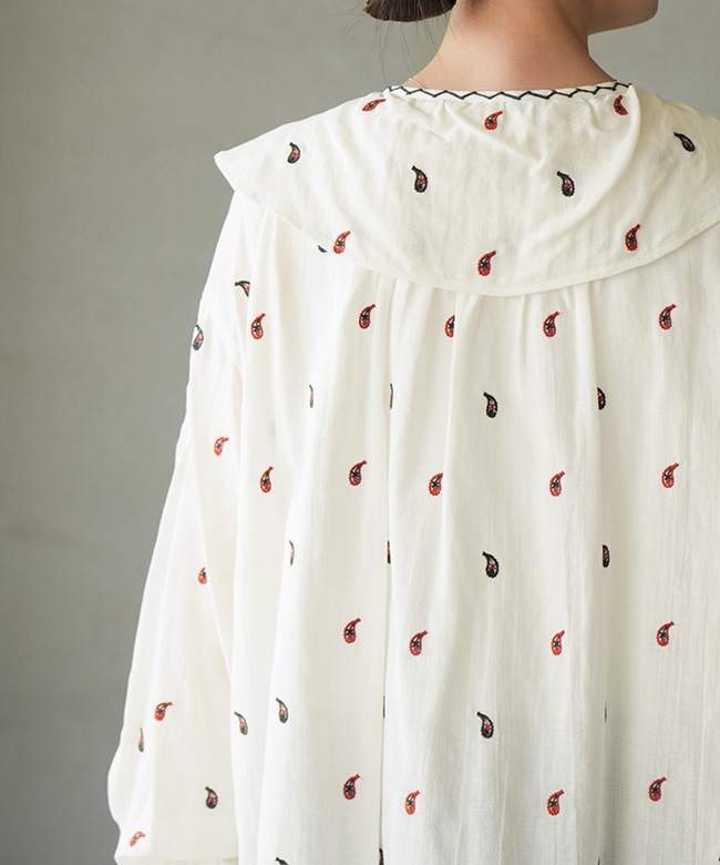 THE SHINZONE(ザ シンゾーン) PAISLEY EMBROIDERED BLOUSE ペイズリー