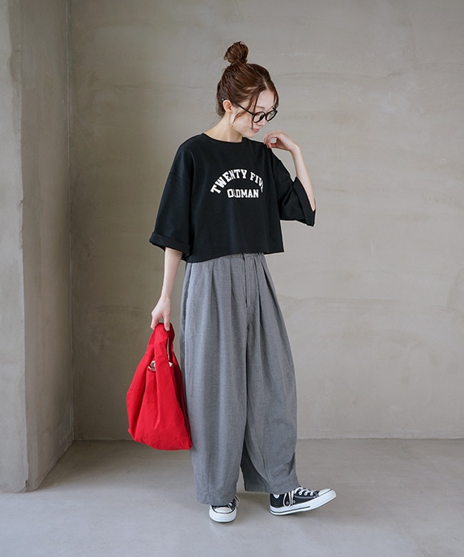 カットソー(半袖/袖なし) SQUAMOSA PLEATS TOP スクエアネック半袖Tシャツ レディース 春夏秋冬 新作 トップス