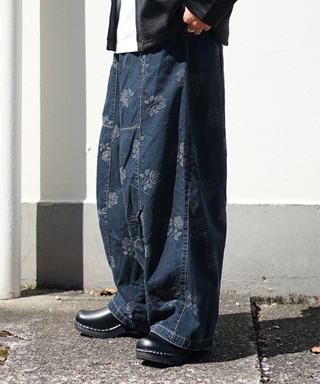 PU203]NEEDLES(ニードルズ)H.D. Pant - 8oz Denim / Rose Jq
