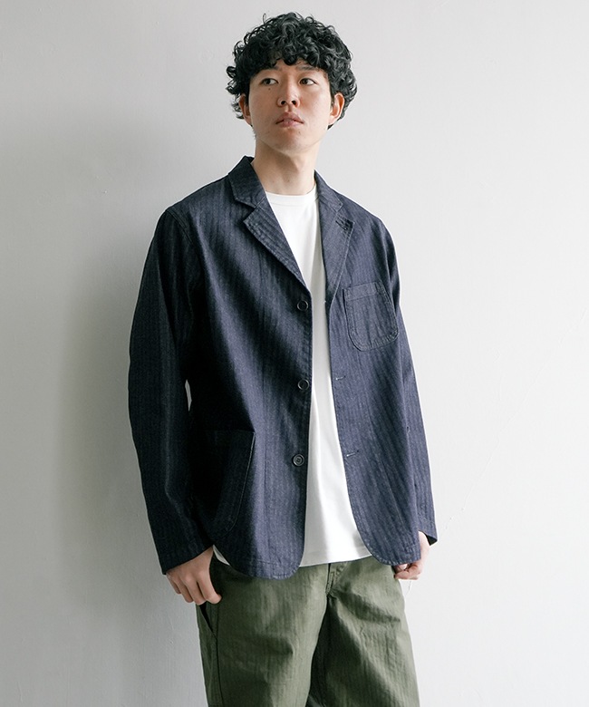 ジャケット・アウター Herringbone Twill C.P.O Jacket pants 2601ie2]WORKERS(ワーカーズ) Indigo Herringbone Lounge Jacket