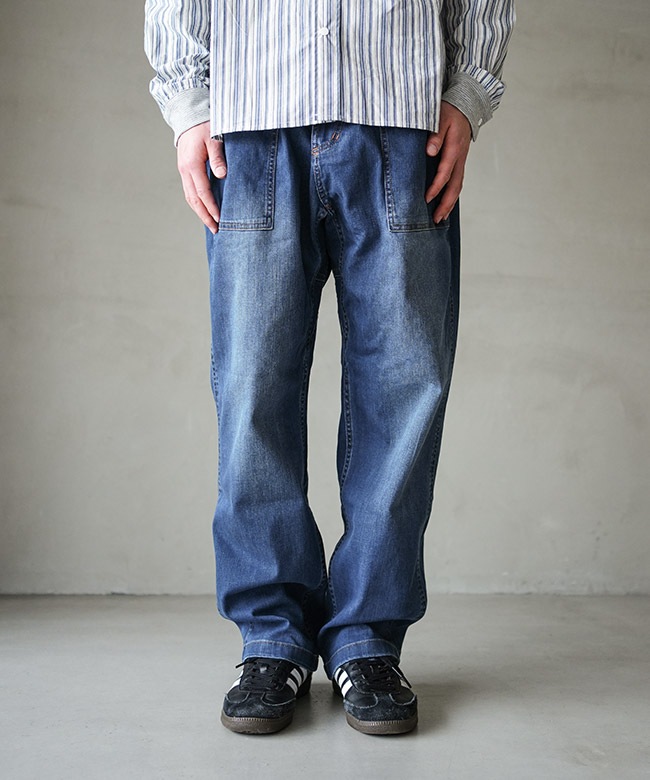 GUP6-SJP009]GRAMICCI(グラミチ) STRETCH DENIM LOOSE TAPERED RIDGE