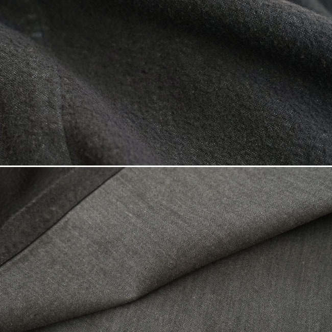 RB-FR0204CT]FIRMUM(フィルマム)経糸2/48紡毛ウール ノーカラーモッズ