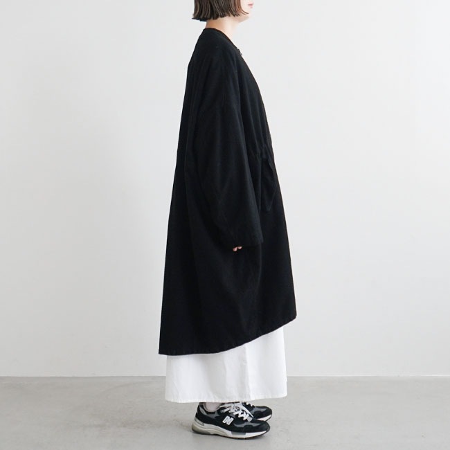 RB-FR0204CT]FIRMUM(フィルマム)経糸2/48紡毛ウール ノーカラーモッズ