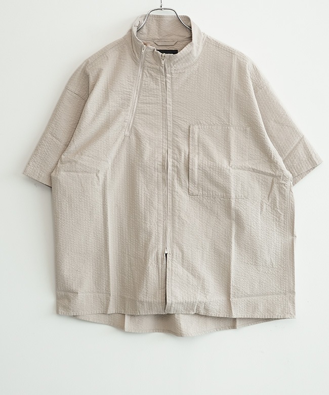 MODMNT(モドメント) STAND COLLAR ZIP SHIRT スタンドカラージップ