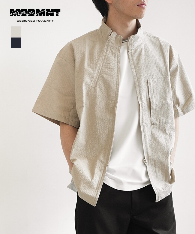 DAISUKE OBANA +10 HALF ZIP STAND/スタンドシャツ MODMNT(モドメント) STAND COLLAR ZIP SHIRT スタンドカラージップ