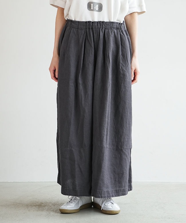 solamonat poche シャンブレーキュロットパンツ グレー solamonat poche シャンブレーキュロットパンツ グレー - メルカリ