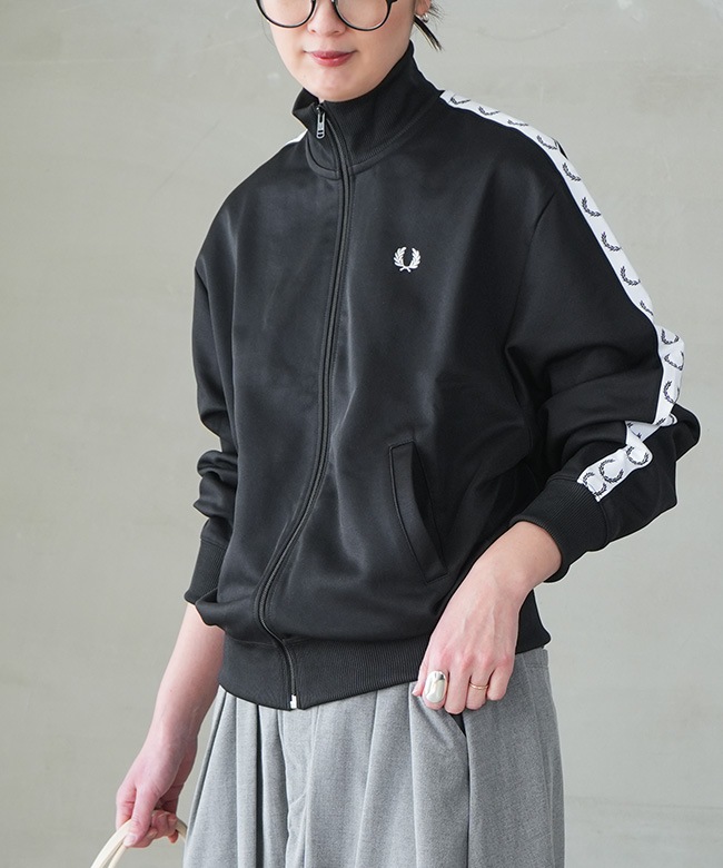 J1106]FRED PERRY(フレッドペリー) TAPED TRACK JACKET テープトラック
