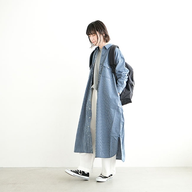 GNAM2201S]ARMEN(アーメン)5oz CHAMBRAY REGULAR COLLAR LONG