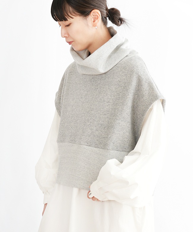 gladee グラディー 2点セット レア CHAW25-5023]SI-HIRAI(スーヒライ) HI NECK CAPE GILLET ハイネック