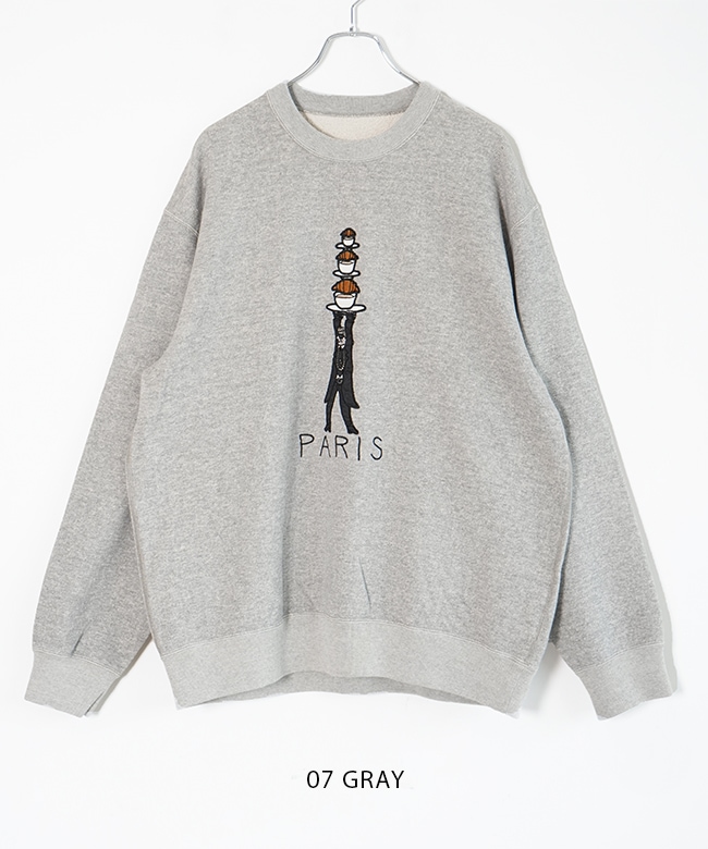 8478]BRU NA BOINNE(ブルーナボイン) スーベニアスエット パリ メンズ