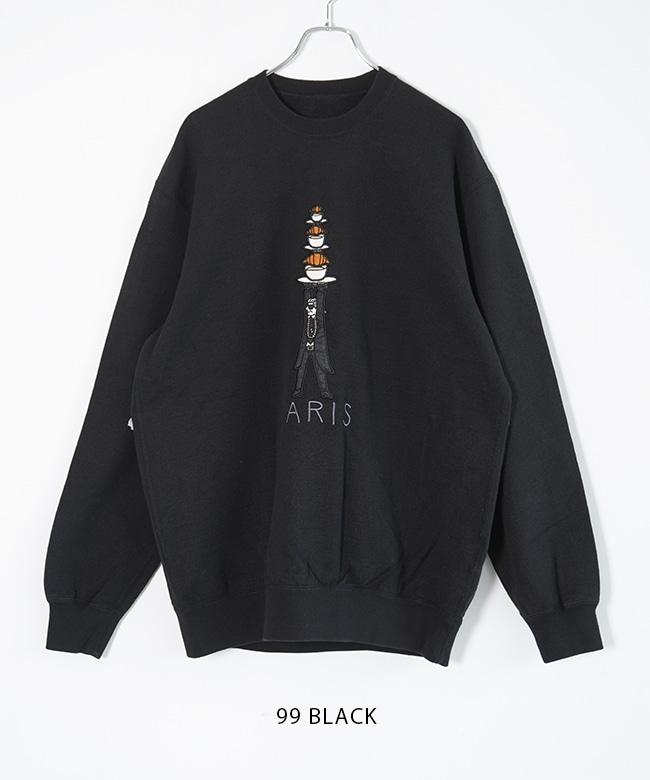 ブルーナボイン　スウェット　パリ スーベニアスエット パリ(S(WOMEN) グレー): BRU NA BOINNE