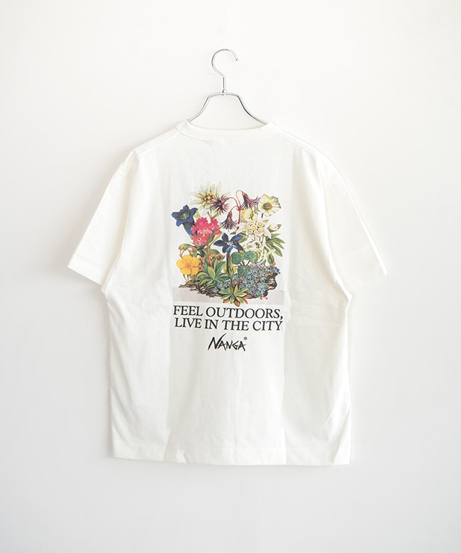 house on the hill フラワーTシャツ 新品タグ付き　90 NANGA(ナンガ) ECO HYBRID VINTAGE FLOWER TEE エコハイブリッド