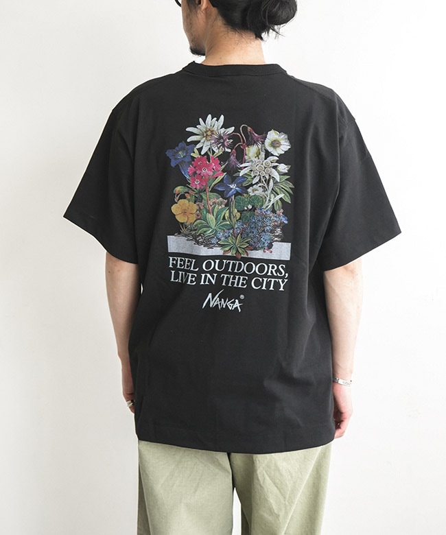 House on the Hill 花柄 Tシャツ　80cm NANGA(ナンガ) ECO HYBRID VINTAGE FLOWER TEE エコハイブリッド