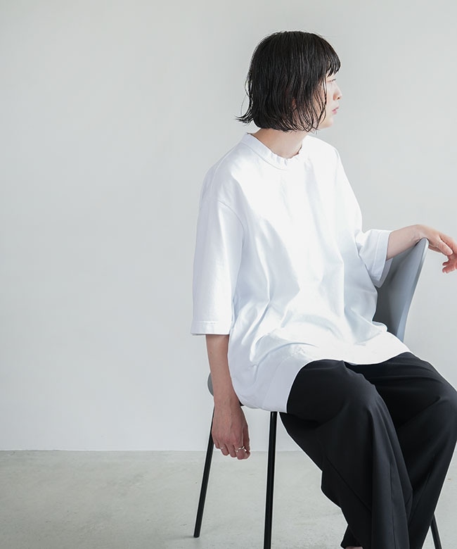 CA-FR0901T5]FIR MUM(フィルマム) 微強撚綿天竺カットソー FCPO5T