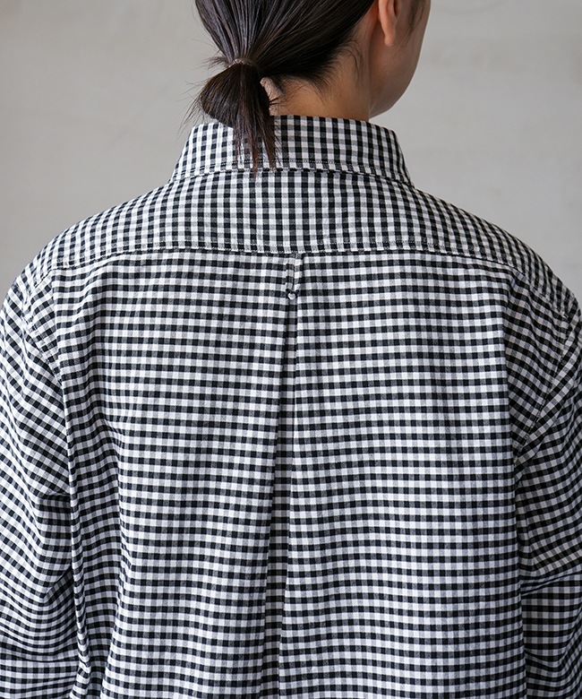 DANTON(ダントン) 長袖シャツブラウス サイズ36 S レディース - 黒×白 チェック柄 DANTON - DANTON(ダントン) 長袖シャツブラウス サイズ36 S レディース