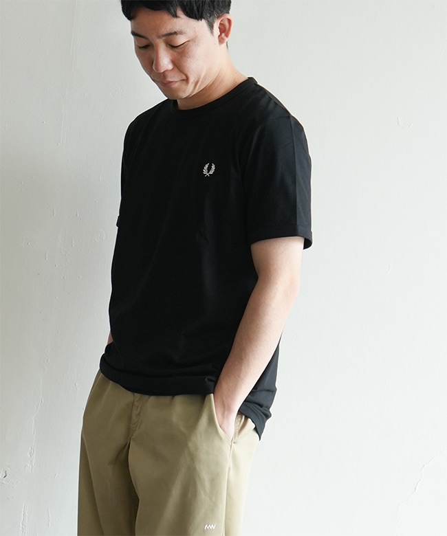 M3519]FRED PERRY(フレッドペリー) RINGER T-SHIRT リンガーT