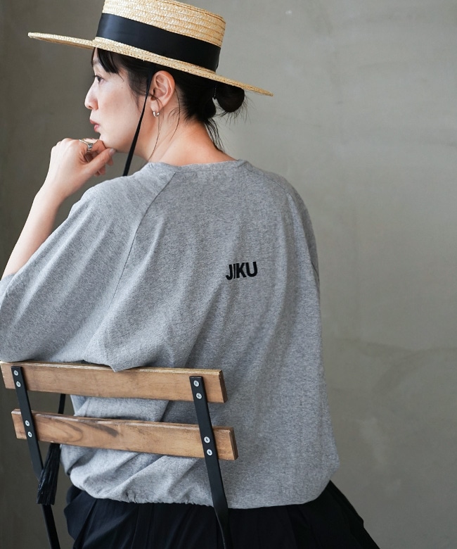 ◇[SMA-PUF-PT-HIMO5]SOLAMONAT(ソラモナ) パフ天竺裾紐5分袖プリント