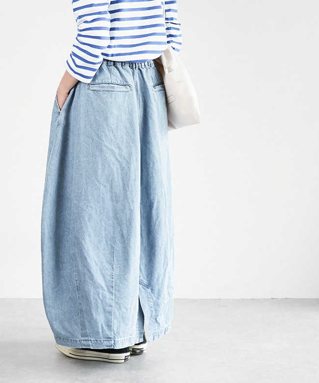 A22504]HARVESTY(ハーベスティ) 10ozデニムサーカススカート ライト