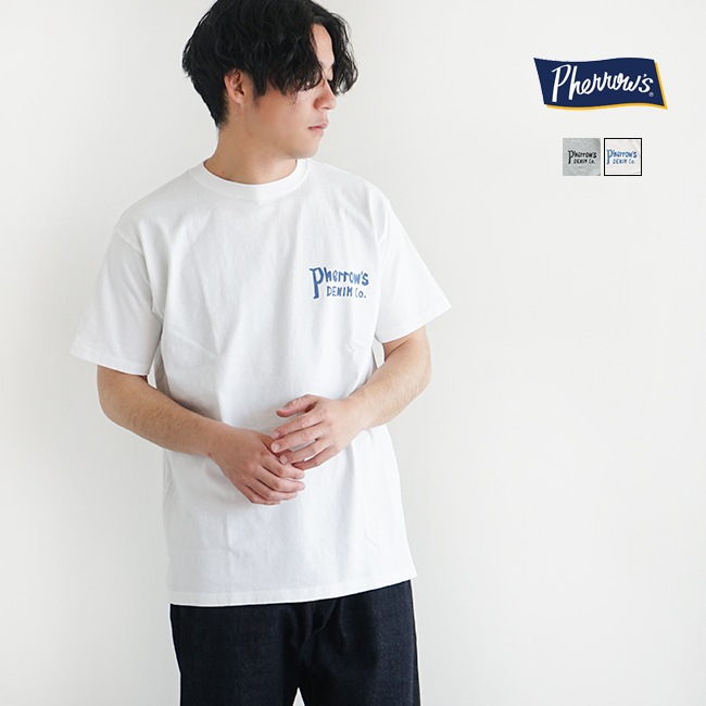 エルフ・モール公式アカウント03　　　　　　　　　　Pherrow’s Pherrow's(フェローズ)Pherrow's DENIM CO. 半袖プリントTシャツ [23S