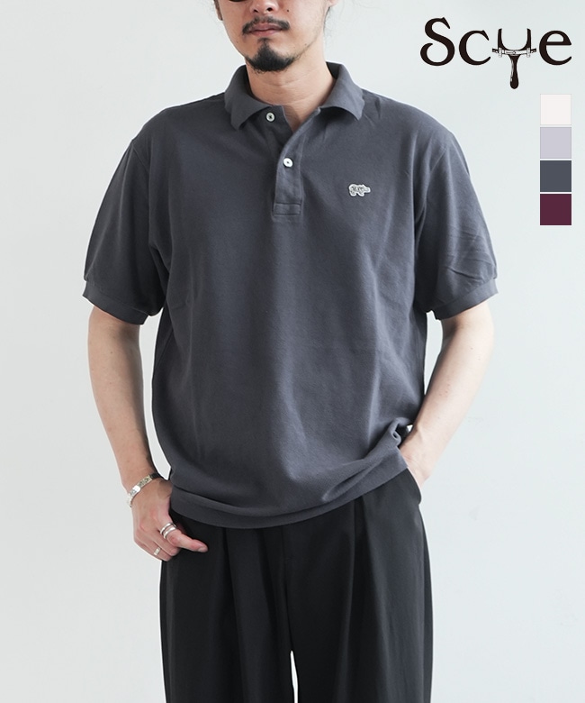 【美品】SCYE BASICS ブラックポロシャツ サイズ40 Scye/SCYE BASICS(サイ/サイベーシックス) Cotton Pique Polo Shirt