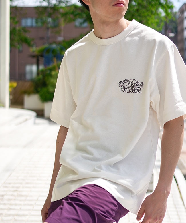 NANGA(ナンガ) ECO HYBRID LINE DRAWING TEE エコハイブリッド ライン