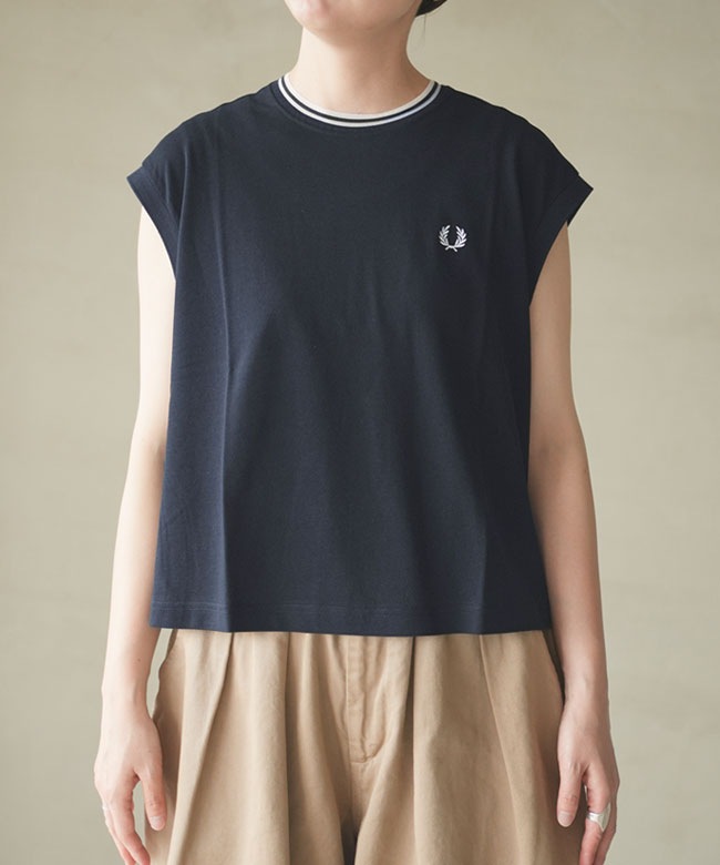 FRED PERRY(フレッドペリー) SHEER TIPPED PIQUE T-SHIRT シアー