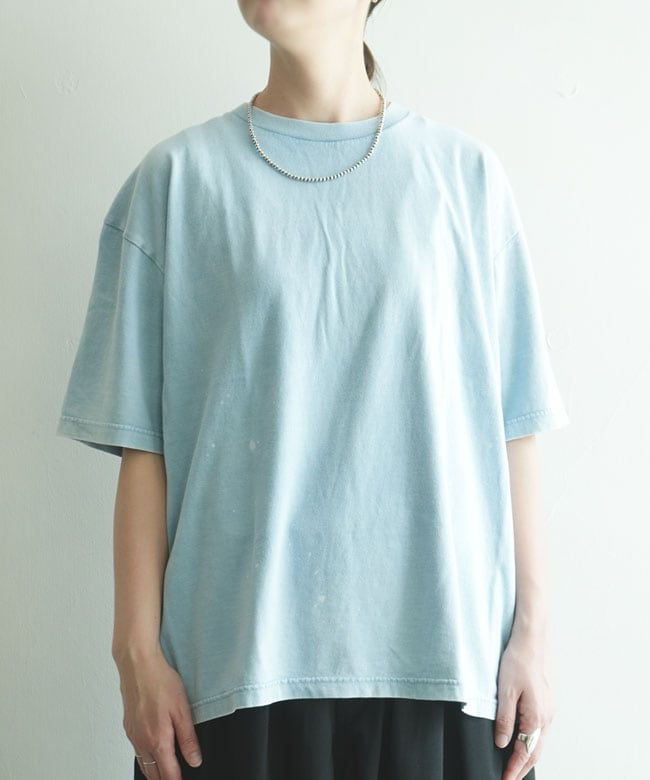 ADEAM 新品　ライトブルー 半袖 トップス tsuzuli(ツヅリ) FADED TEE レディース トップス 半袖 ユニセックス T