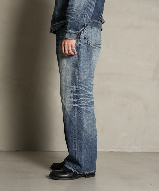 gold(ゴールド)RECYCLED WASTE SUVIN COTTON YARN 11.5oz. DENIM