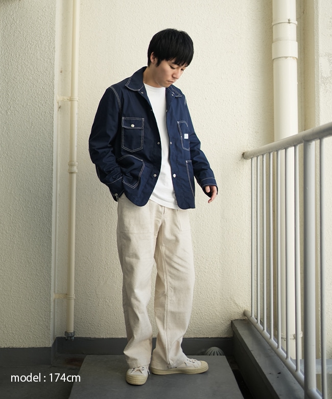 エンジニアードガーメンツ WordADAY ファティーグコート 紺 洗練された迫力あるコートを着る。 | andPheb Staff Blog