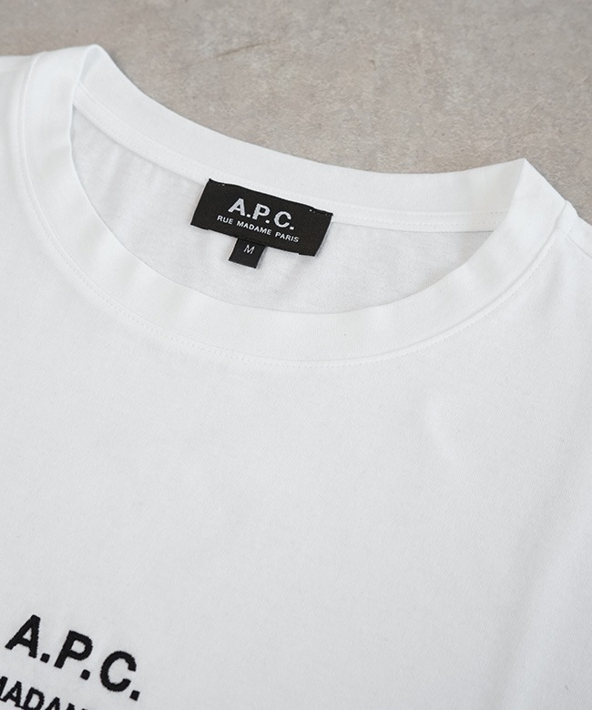 【極美品】APC paris ロゴTシャツ　Mサイズ　ホワイト　レディース アーペーセー A.P.C. Tシャツ 定番 トップス ホワイト
