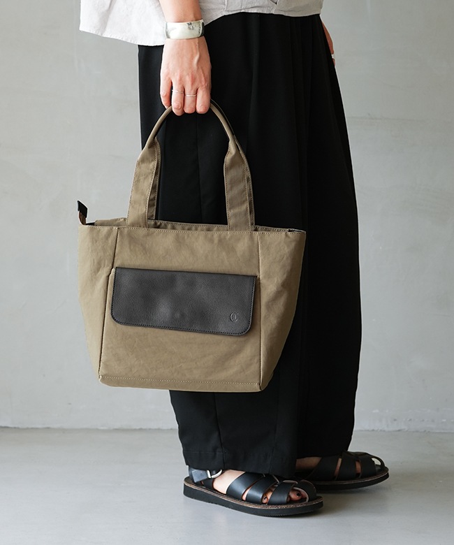 保存袋付き】CLEDRAN(クレドラン) LEATHER FLAP TOTE レザーフラップ 