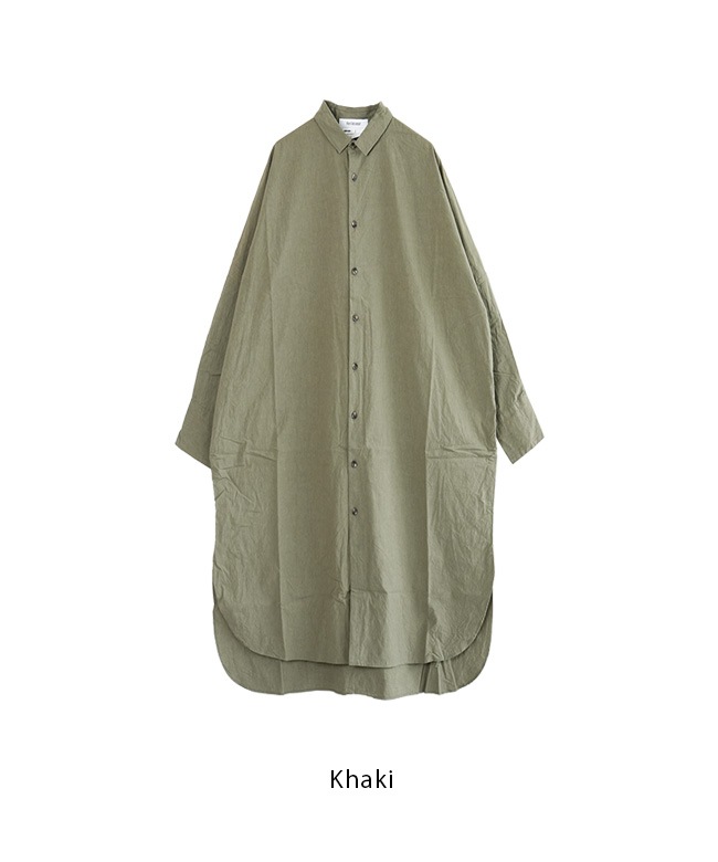 ヴェリテクール ロングシャツ ST-106 シャツワンピース 体型カバー 黒 ST-106]Veritecoeur(ヴェリテクール)ロングシャツ 長袖シャツ