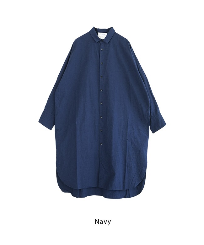 美品】ヴェリテクール ギンガムチェックビッグシャツ 青＆白