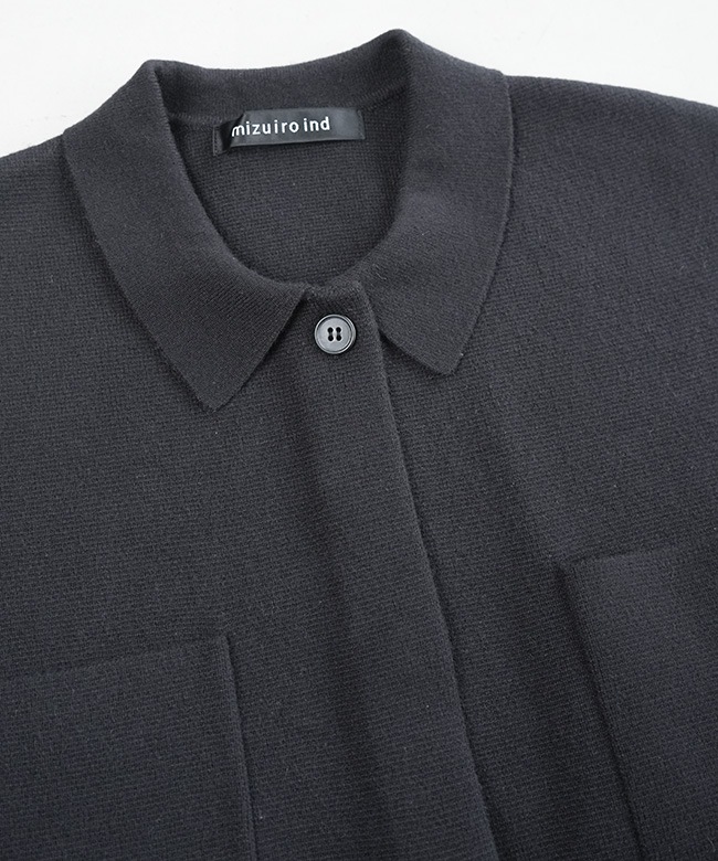 SALE 50%OFF】mizuiro ind(ミズイロインド)襟付きワイドベスト
