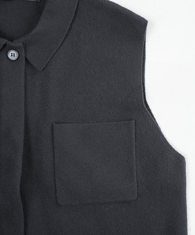 SALE 50%OFF】mizuiro ind(ミズイロインド)襟付きワイドベスト