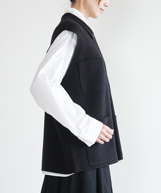 SALE 50%OFF】[4-220089]mizuiro ind(ミズイロインド)襟付きワイド