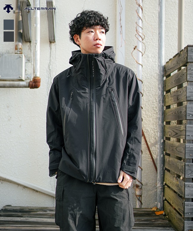 DESCENTE ALLTERRAIN CREAS ブラック マウンテンパーカー DESCENTE ALLTERRAIN/デサントオルテライン/HARD SHELL JACKET ”CREAS